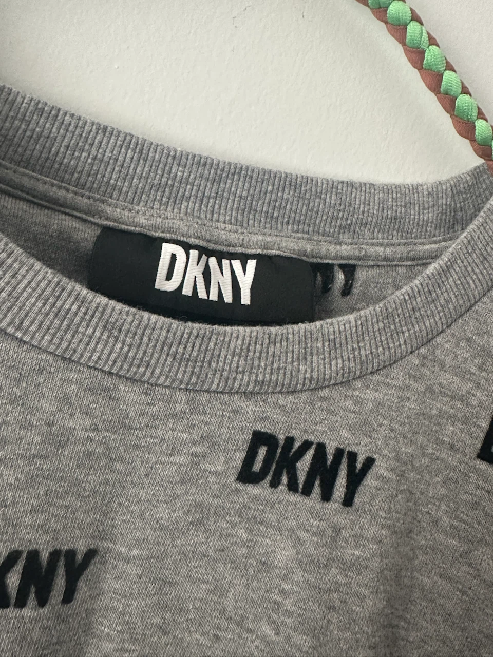 DKNY Grey All-Over Logo Crewneck Sweatshirt - photo 3