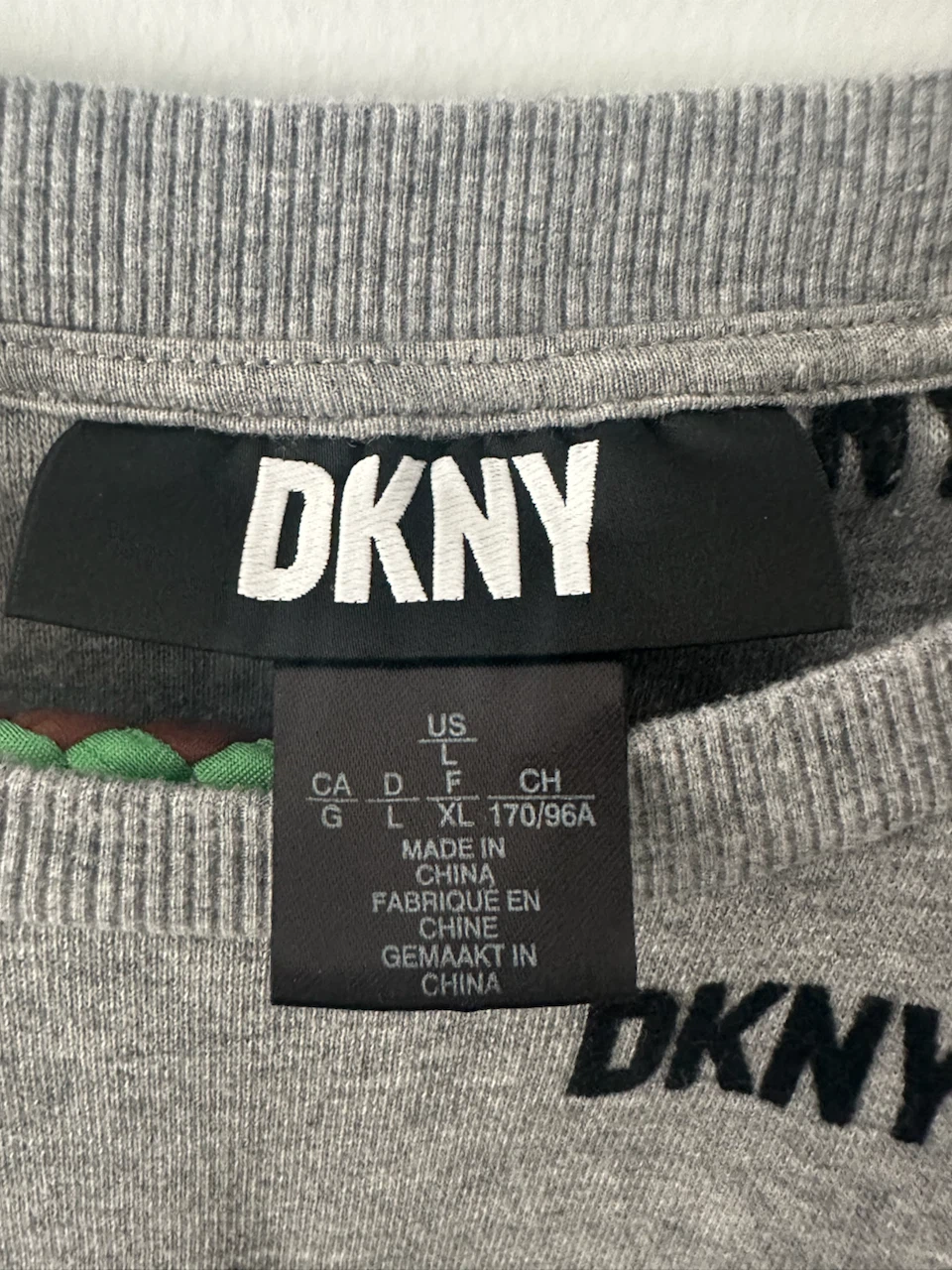 DKNY Grey All-Over Logo Crewneck Sweatshirt - photo 4