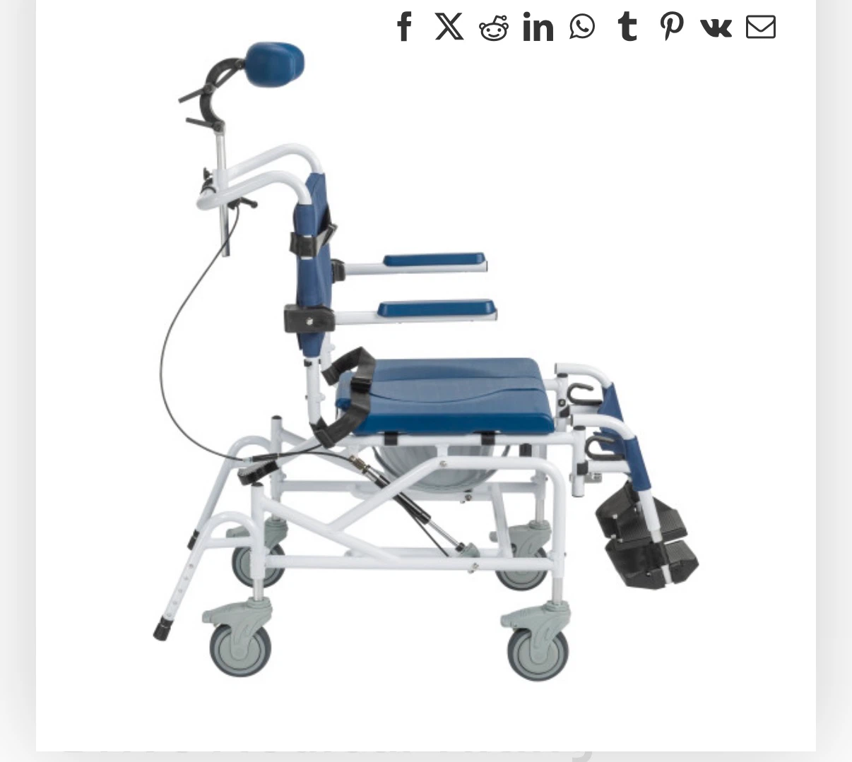 Drive Medical Tilting Aluminum Rehab Shower Chair Commode - photo 4