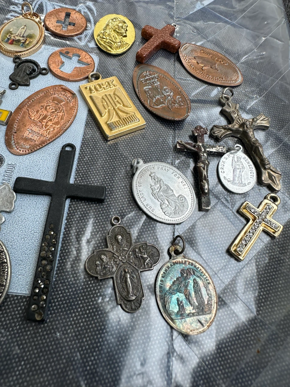 Assorted Vintage/Antique Religious Charms and Medallions - photo 3