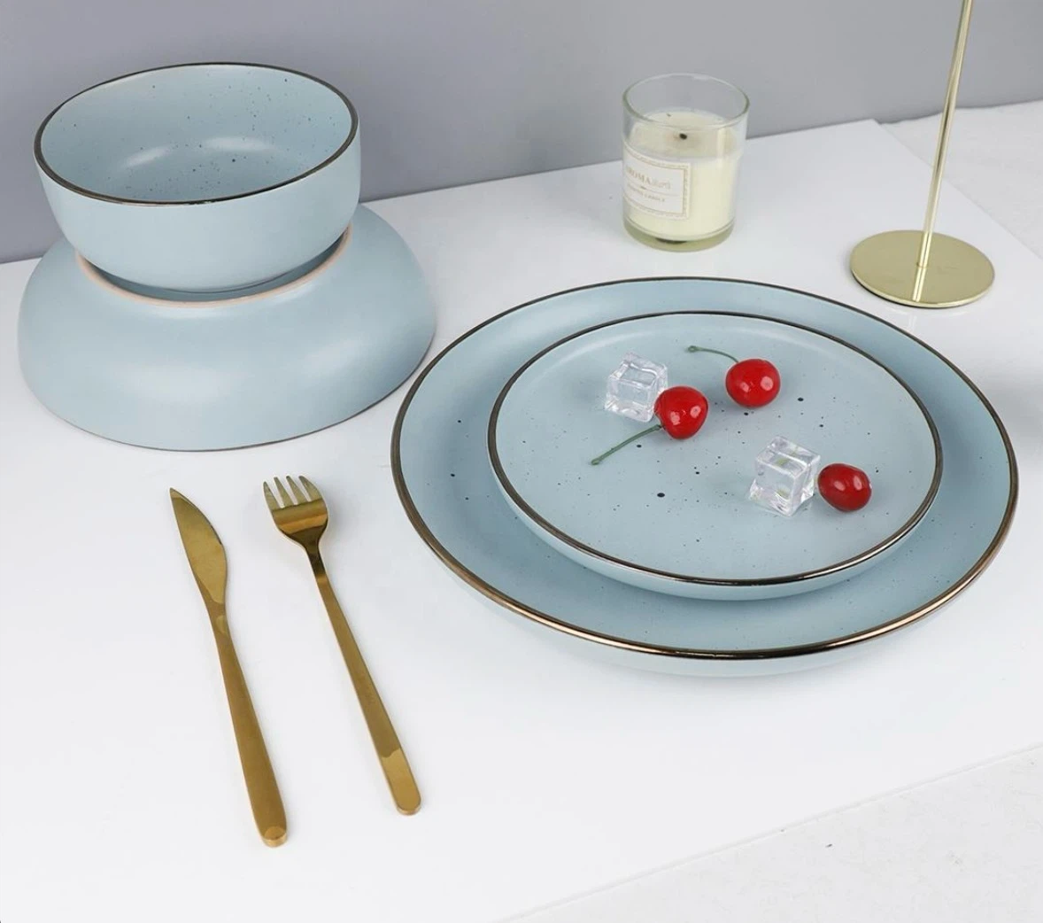 Tresun Blue 16 pcs dinner set-Stoneware - photo 4