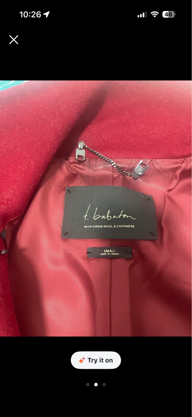 T.Babaton Virgin Wool & Cashmere Coat - photo 3