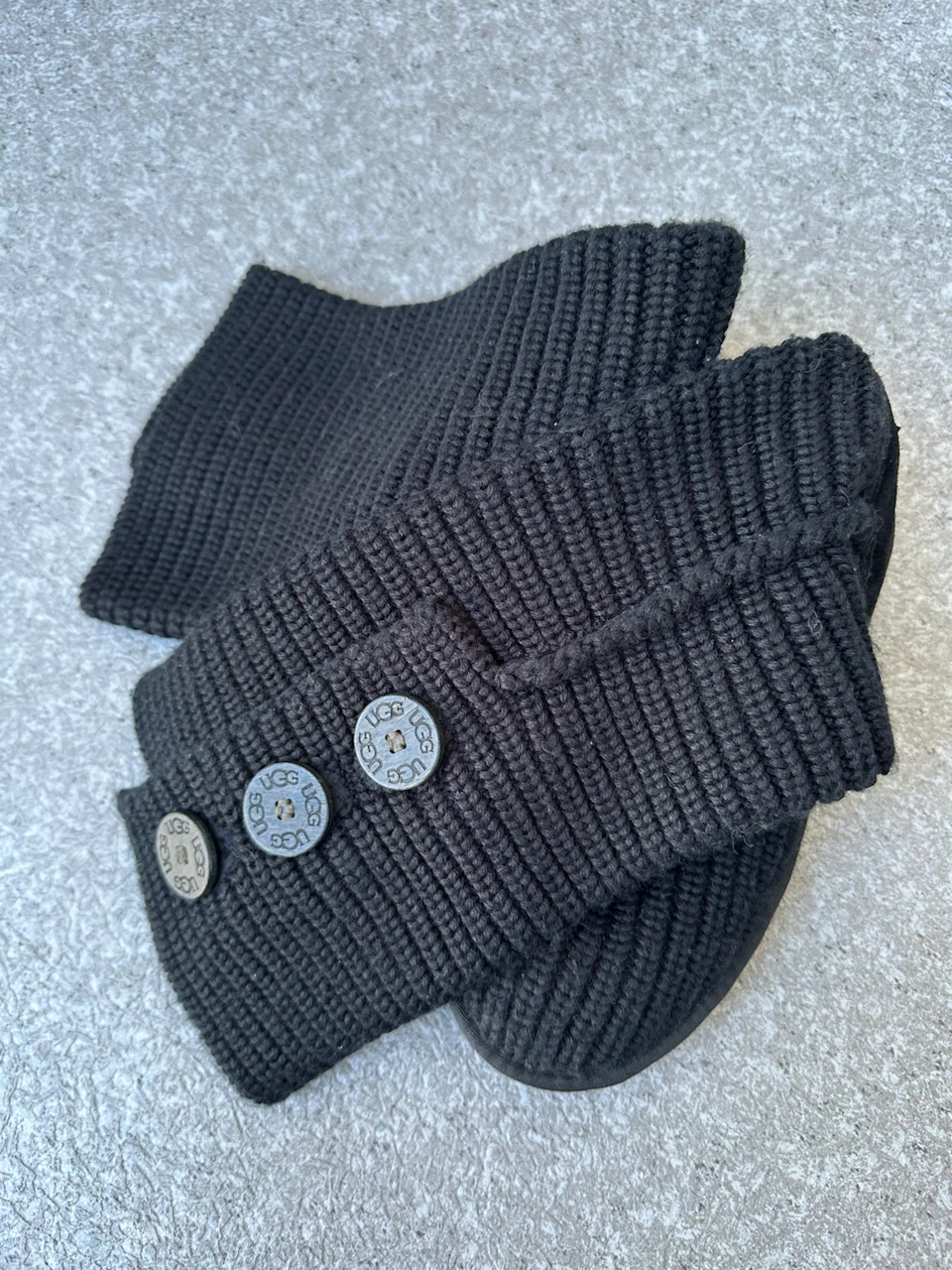 UGG Bailey Button Knit Boots Black - photo 5