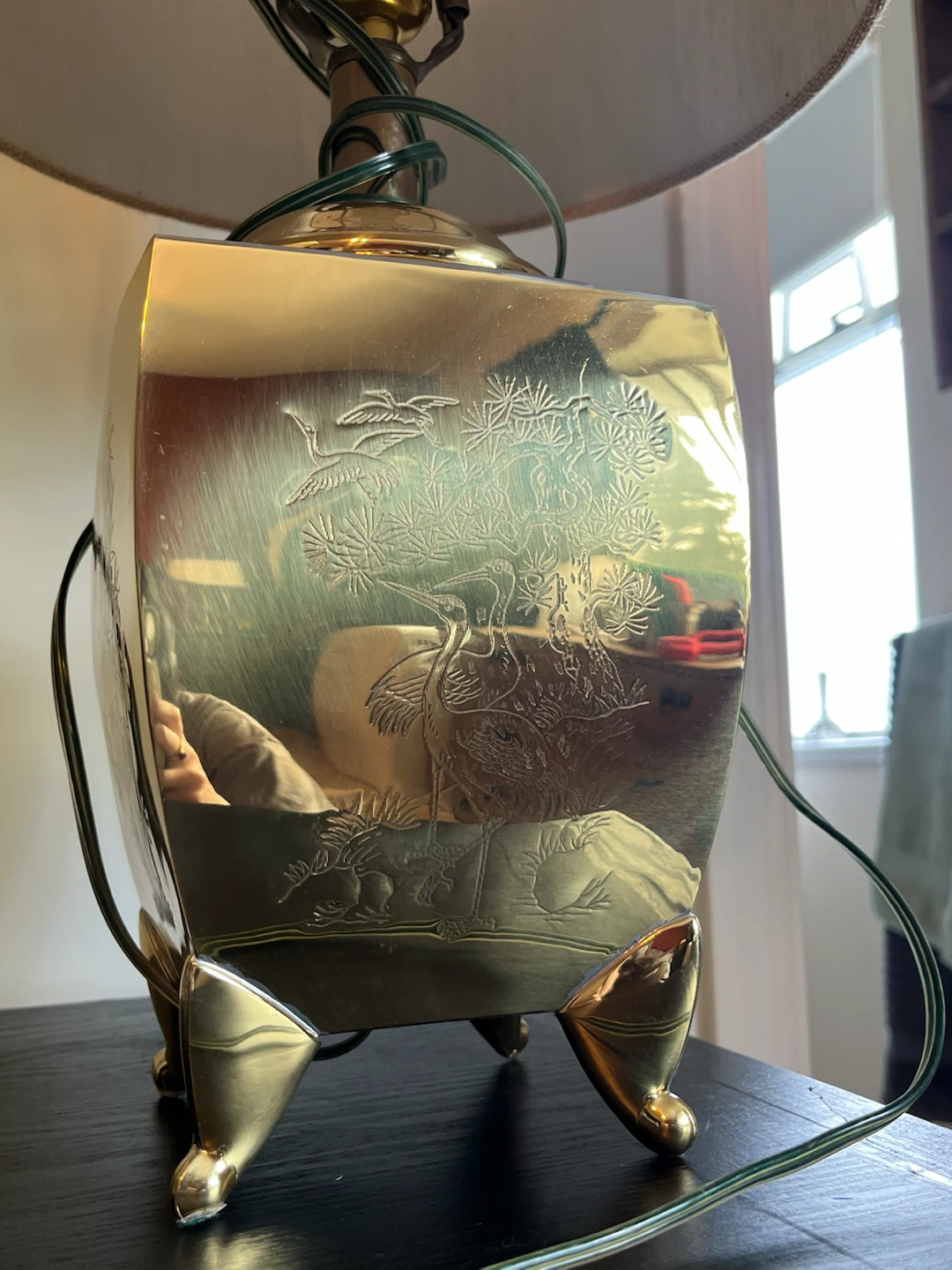 Vintage oriental style brass mid century vintage lamps - photo 4