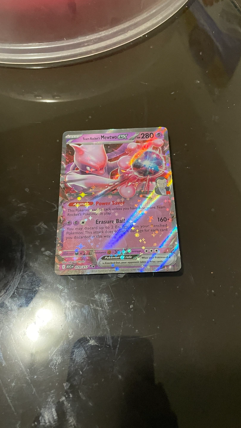 Team Rocket's Mewtwo EX Pokémon Card