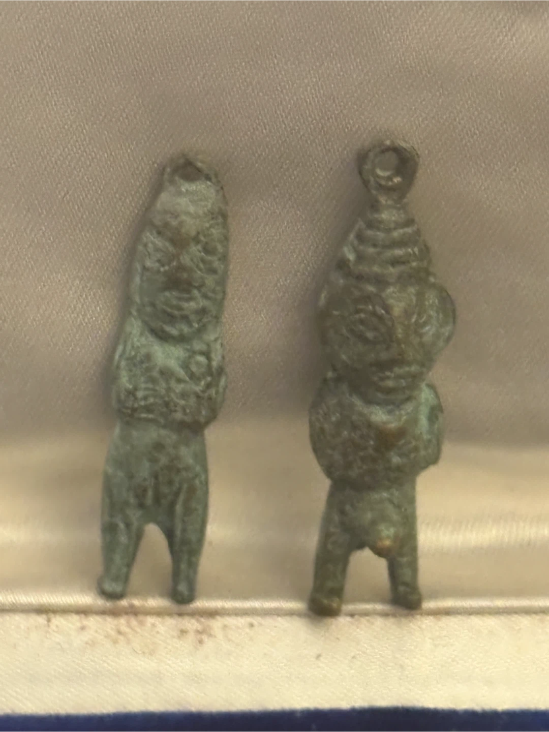 Ancient bronze Metal Figurines - Set of 2