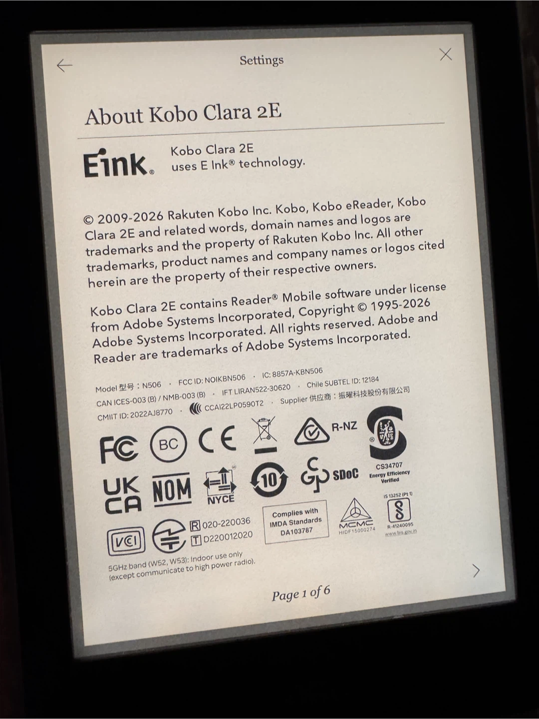 Kobo Clara 2E with silicon protector & strap. From early 2024. - photo 2