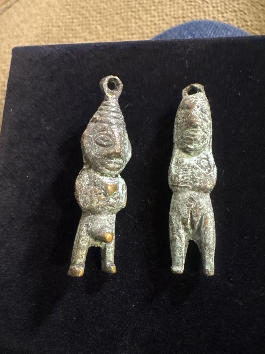 Ancient bronze Metal Figurines - Set of 2 - photo 5