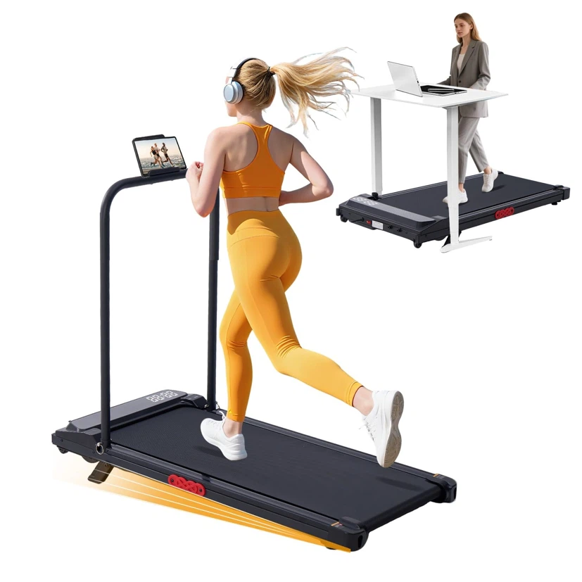 Small Treadmills for Home Exercising, 0.6-7.6MPH Compact