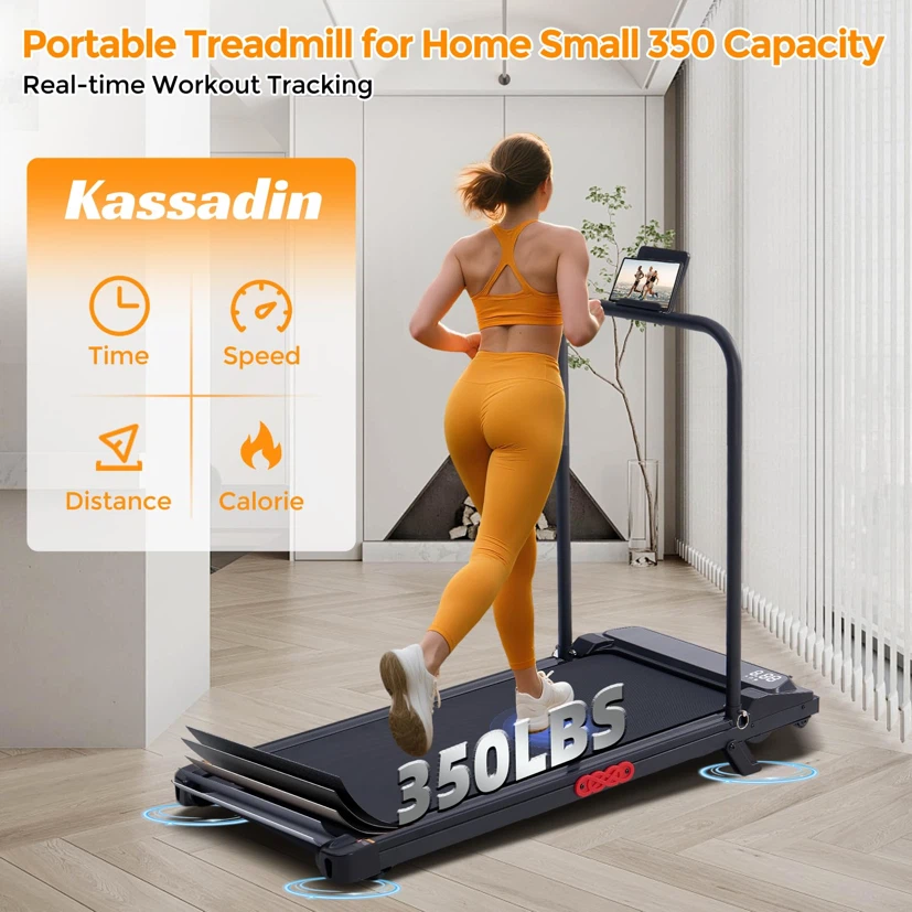 Small Treadmills for Home Exercising, 0.6-7.6MPH Compact - photo 4