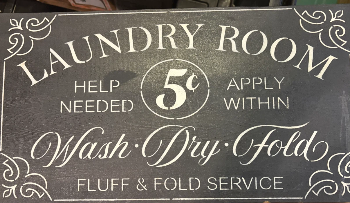 J&J Designs Laundry Room Wash Dry Fold Sign