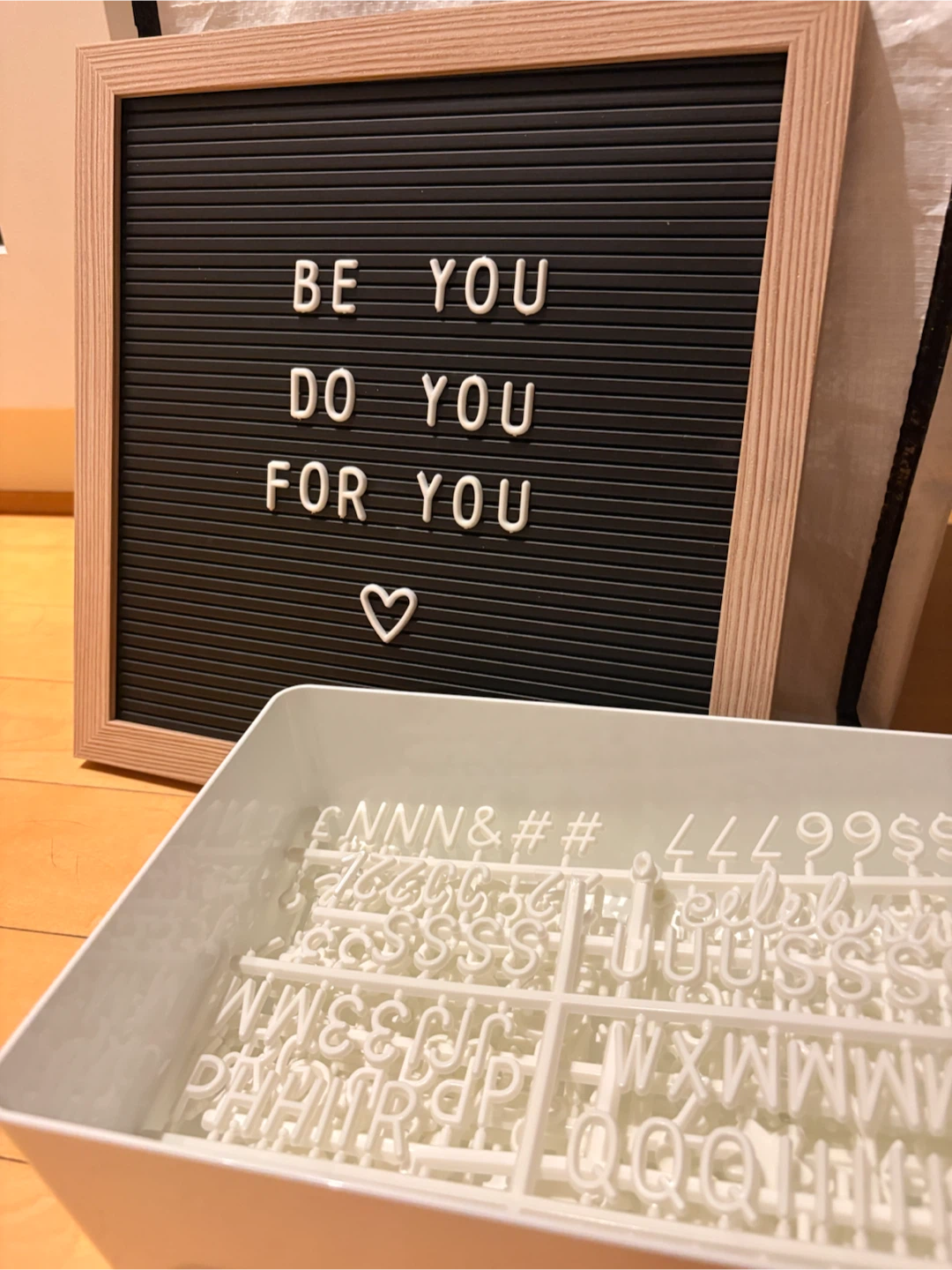 Letter Board Font Set - White Plastic Letters & Numbers