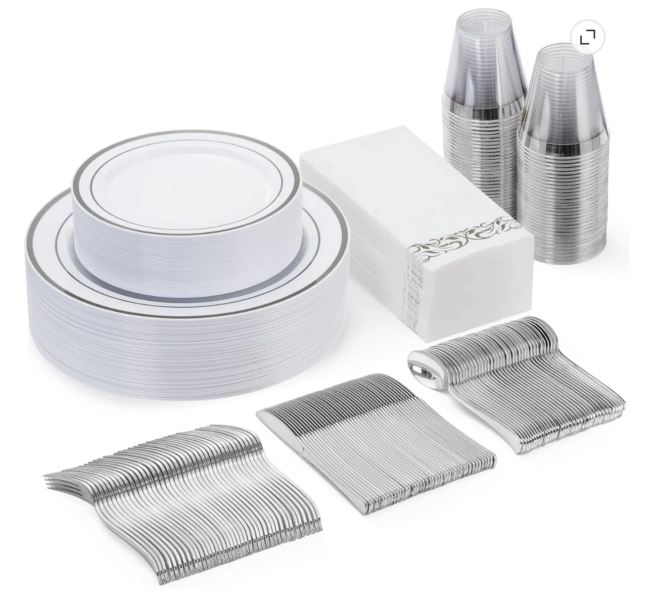 FocusLine 175 Piece Silver Dinner Set