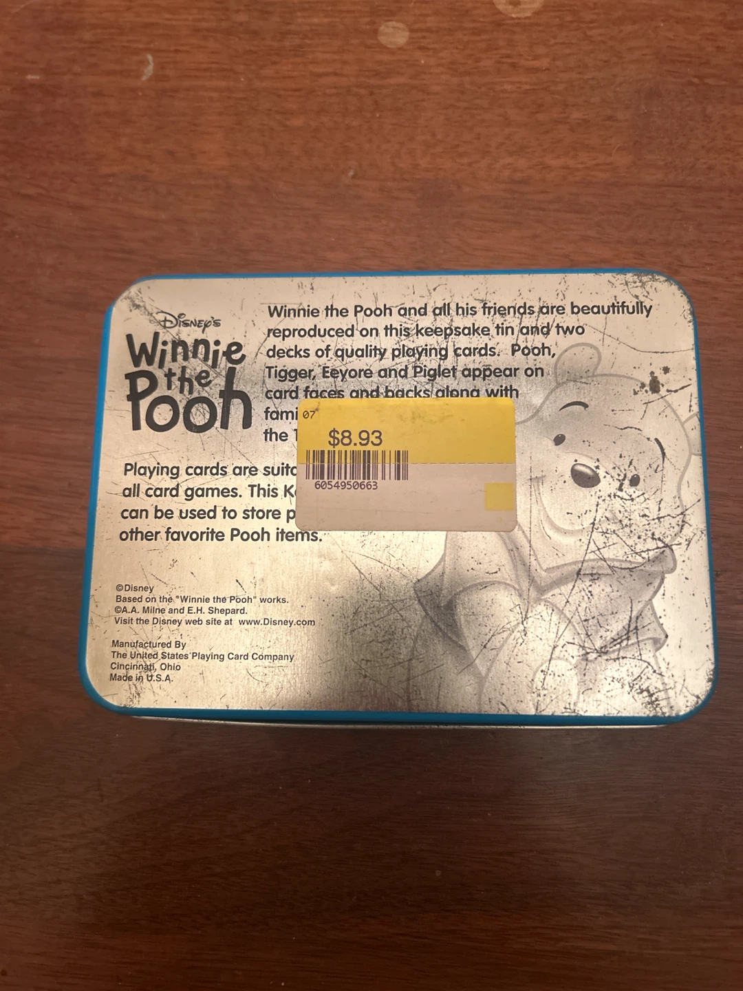 Disney Winnie the Pooh Playing Card Tin With Cards - photo 3