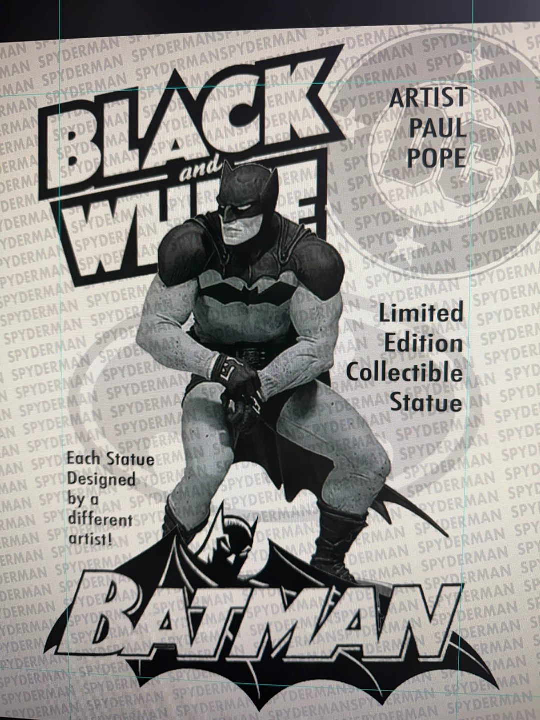 Batman Black and White Statue Limited Edition by Paul Pope