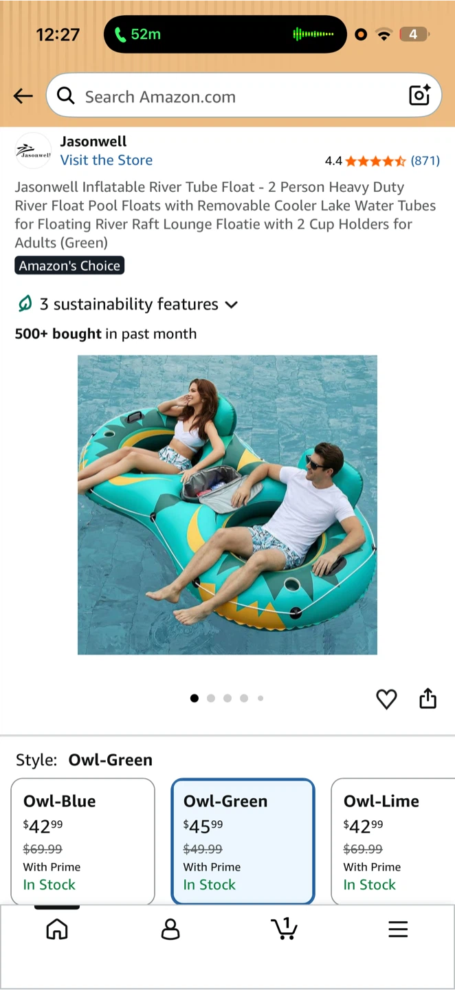 Jasonwell 2-Person Inflatable River Tube Float