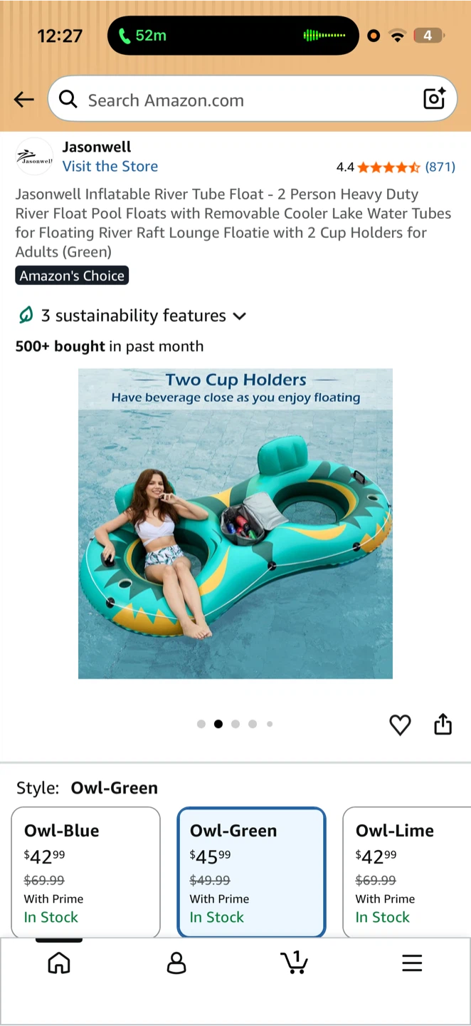 Jasonwell 2-Person Inflatable River Tube Float - photo 3