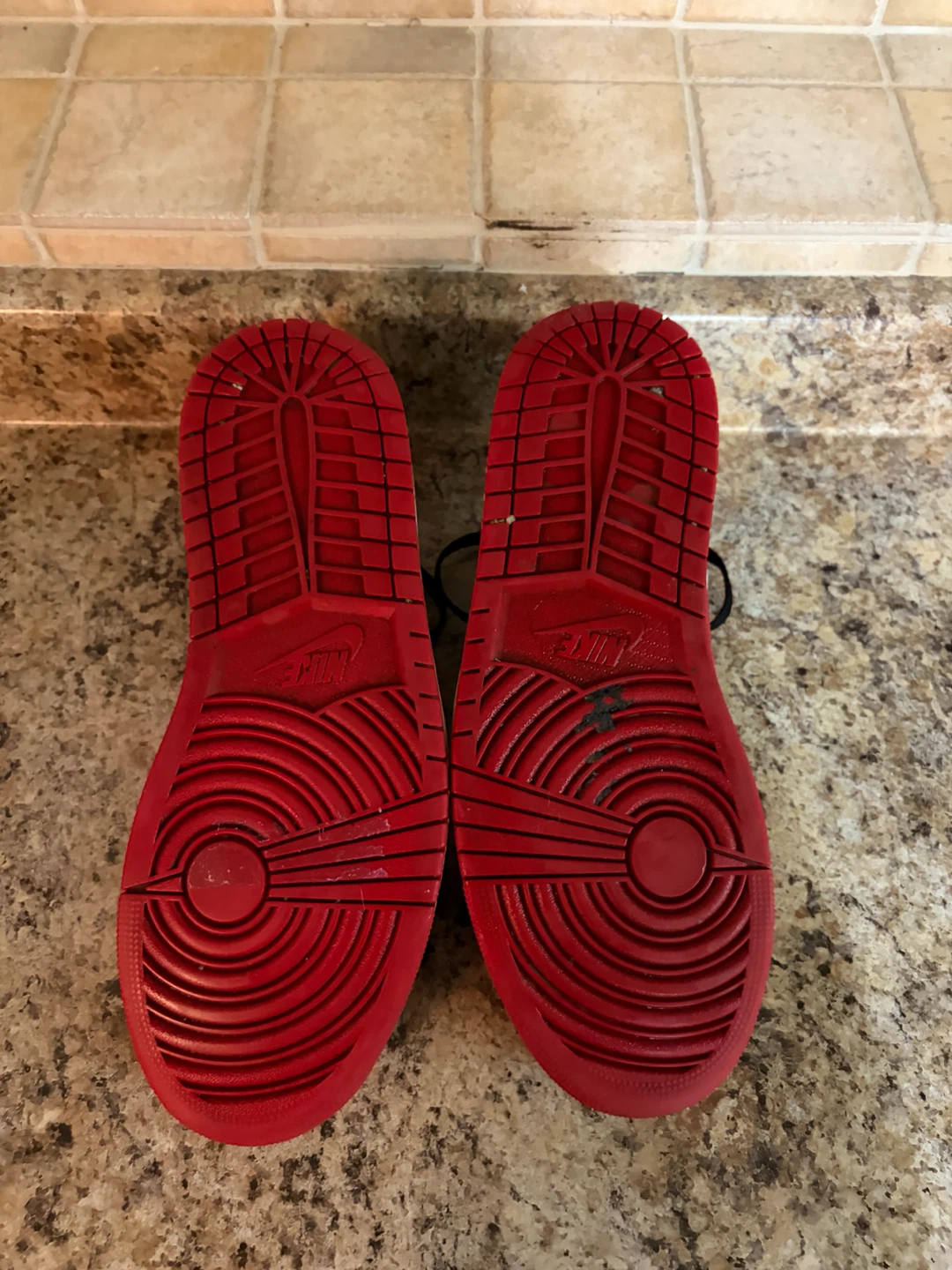 Air Jordan 1 Low Red Black White Sneakers - photo 5
