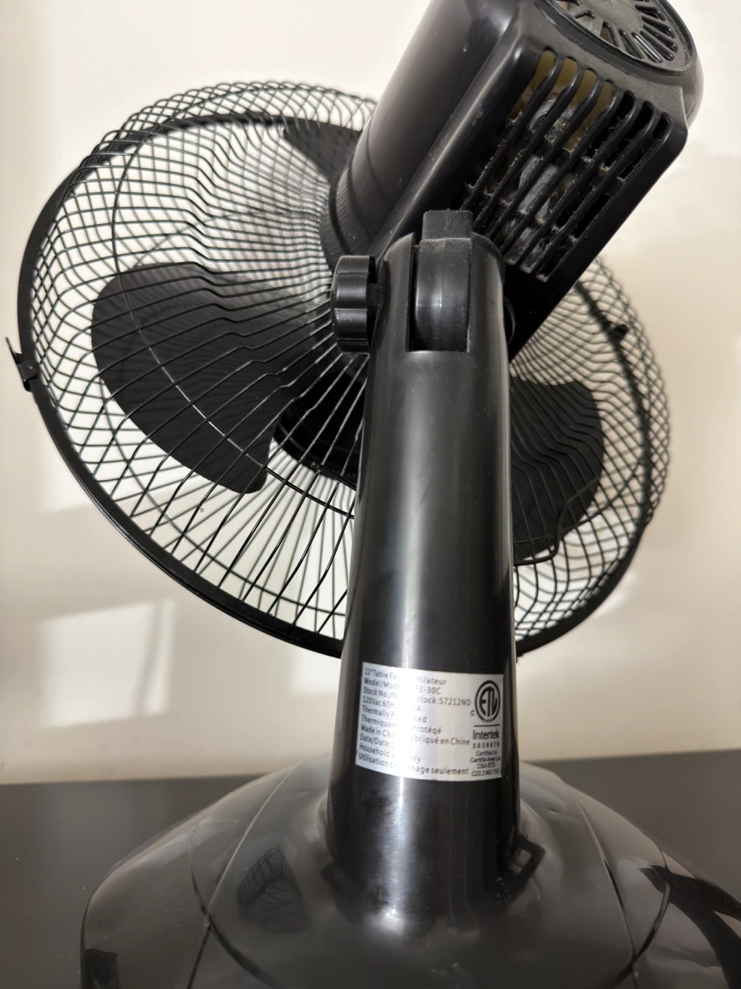 Black Table Fan - photo 3