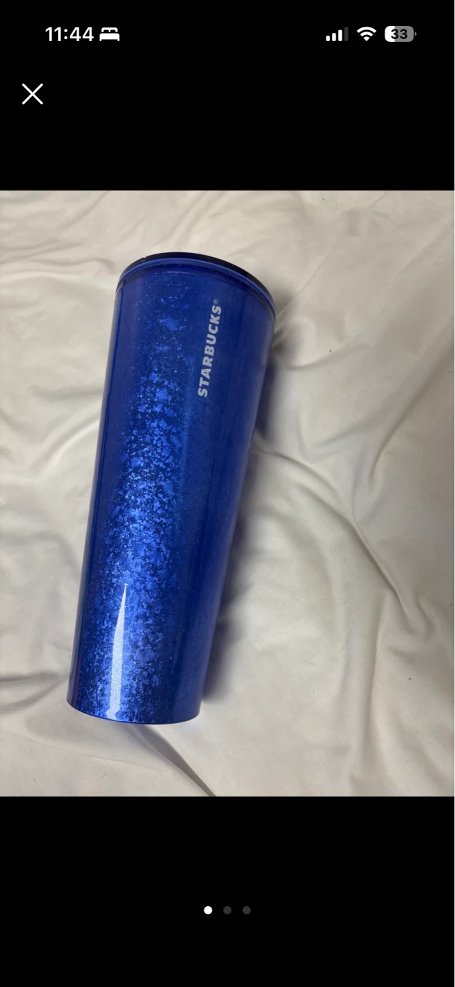 Starbucks Blue Glitter Tumbler
