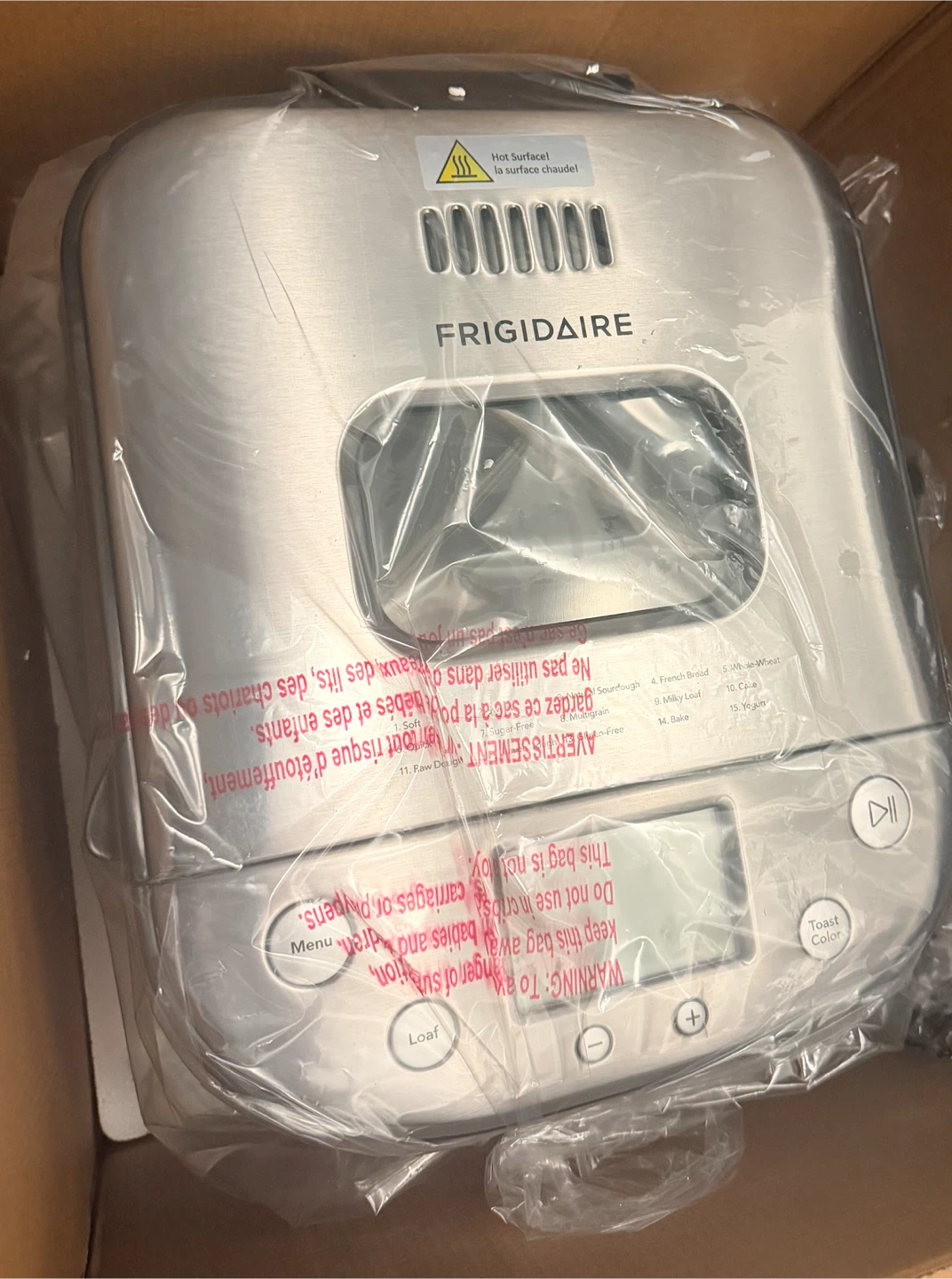 Frigidaire Bread Maker - brand new in box