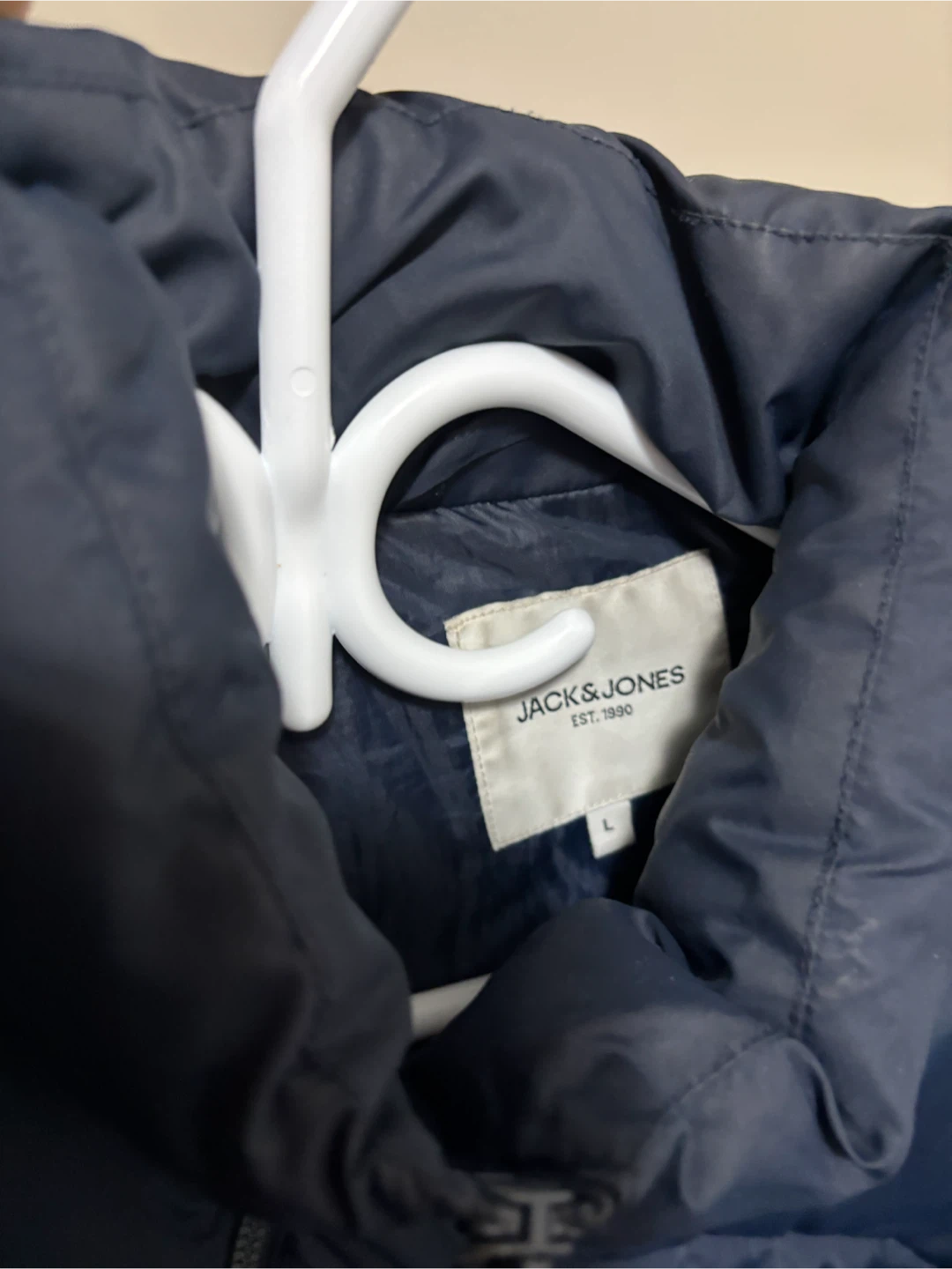 Jack & Jones Puffer Jacket - Navy Blue - Size L - photo 4
