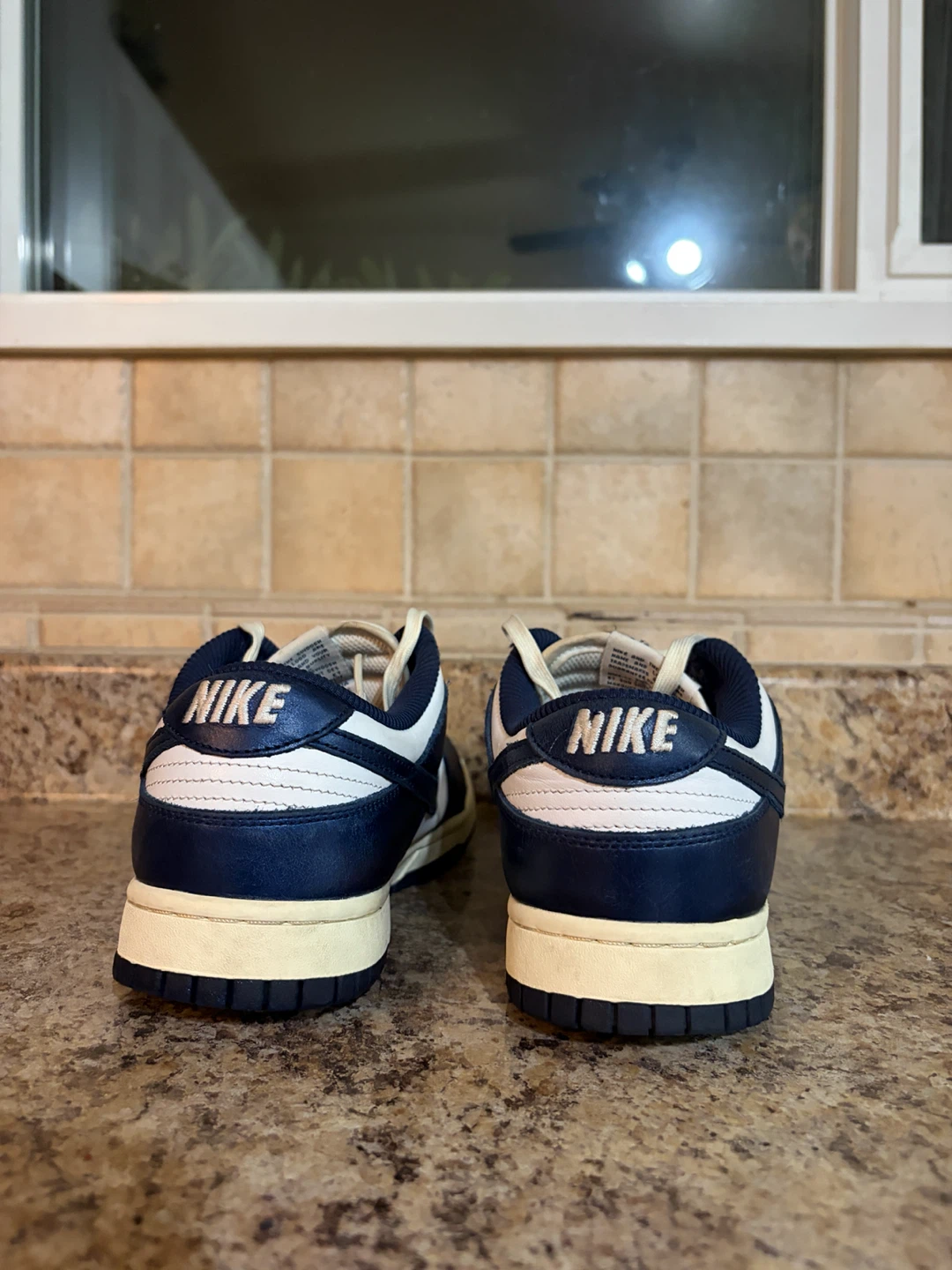 Nike Dunk Low Navy White Sneakers - photo 2