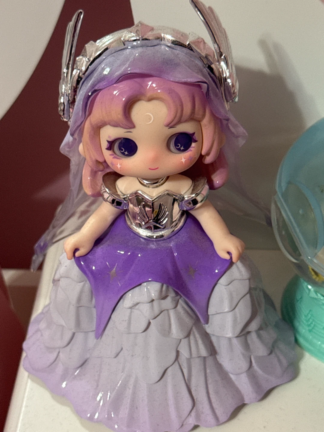 Cute Toy Doll with Purple Dress