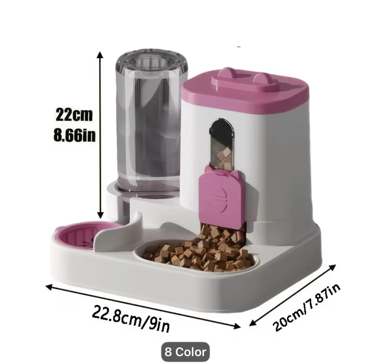 Pet Food and Water Dispenser with Large Capacity - photo 3
