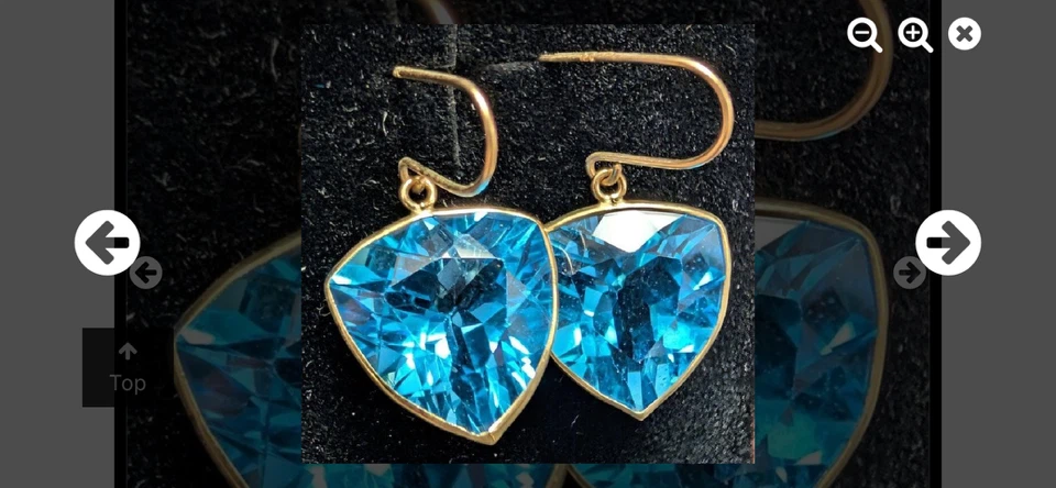 10k Gold Blue Topaz Earrings