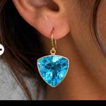 10k Gold Blue Topaz Earrings - photo 2