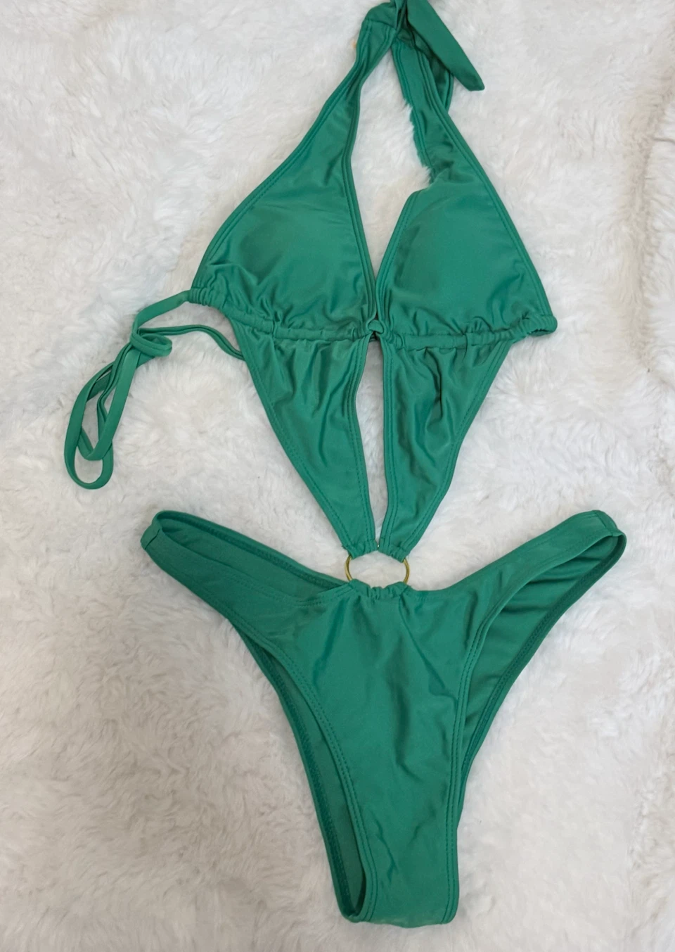 Halter Neck Bikini with Mesh Skirt