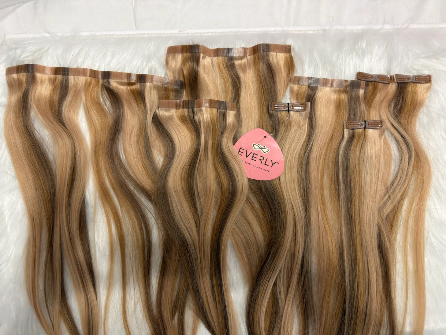 Everly Remy Human Hair Butterfly Clip In Hair Extensions 22 in