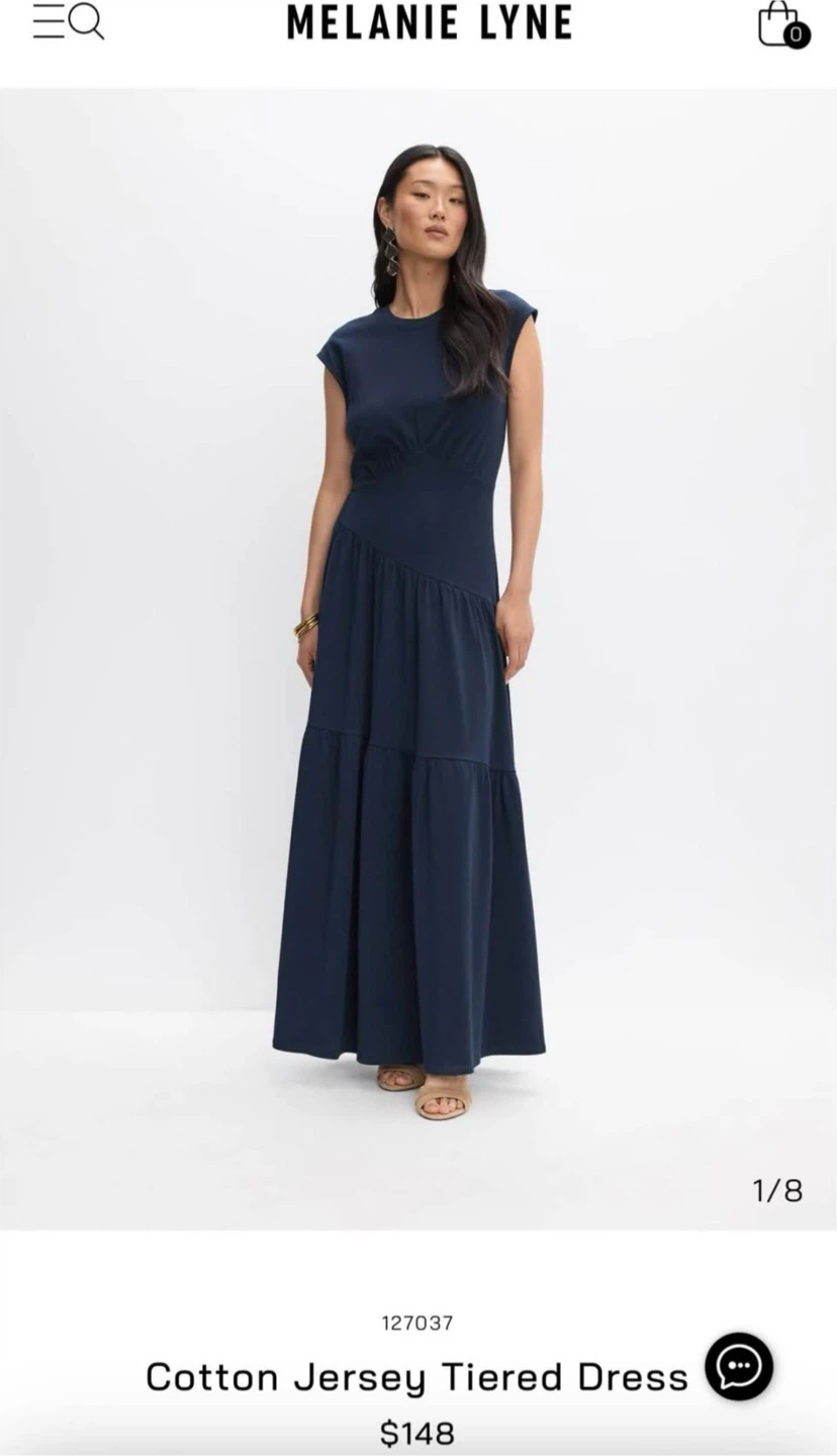 Melanie Lyne Cotton Jersey Tiered Dress