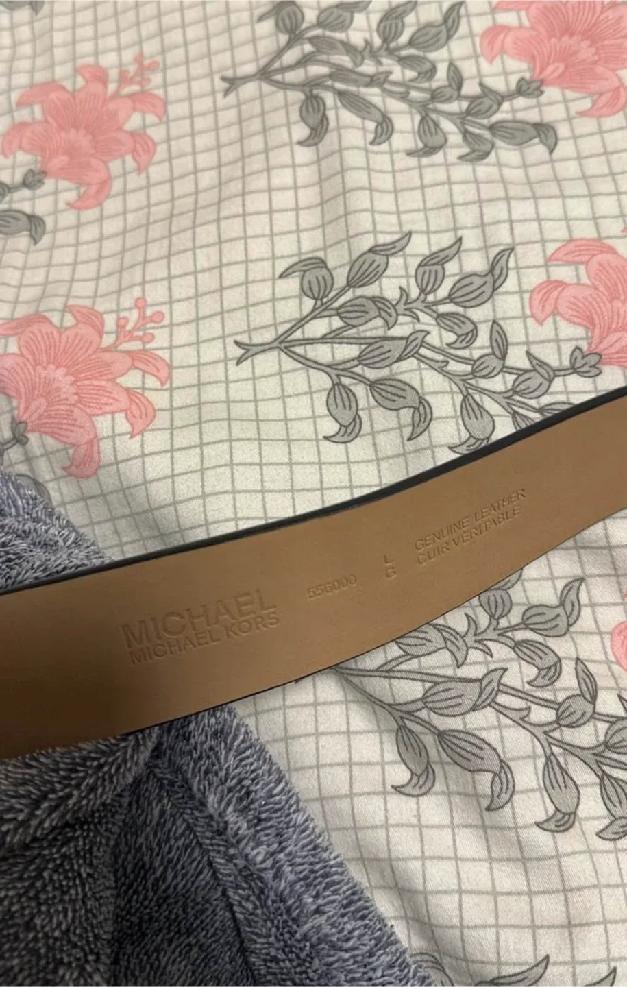 Michael Kors Black Leather Belt Size L - photo 2