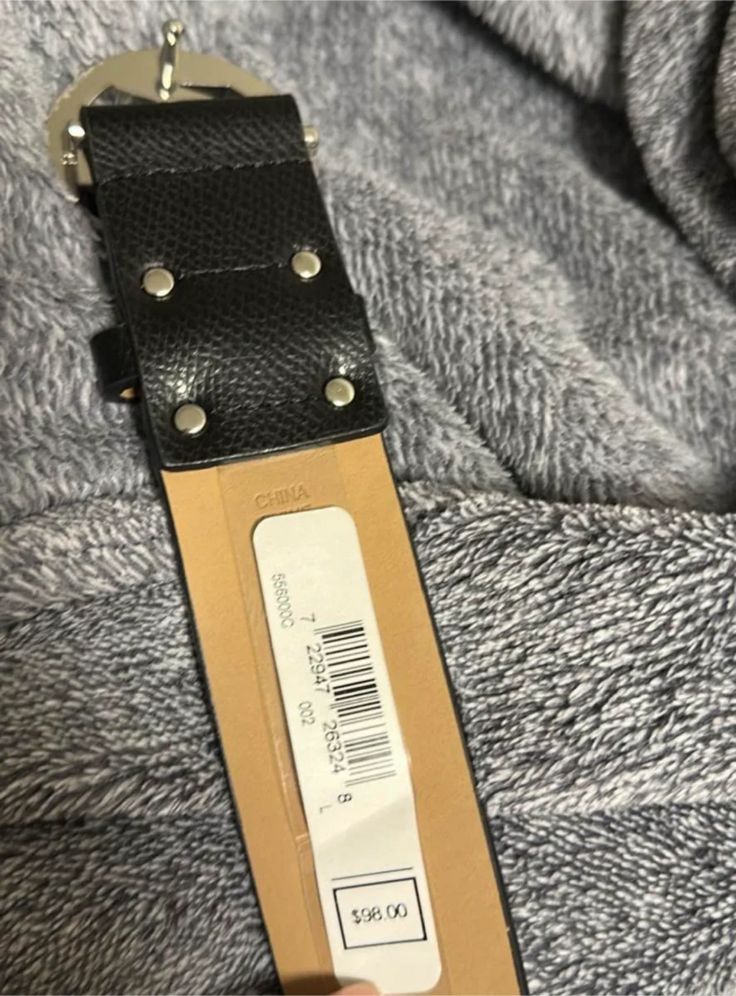 Michael Kors Black Leather Belt Size L - photo 3