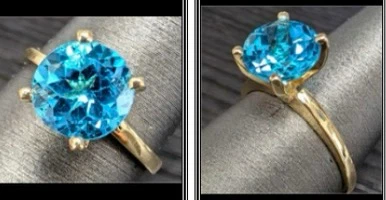 10k Blue Topaz Ring - photo 2