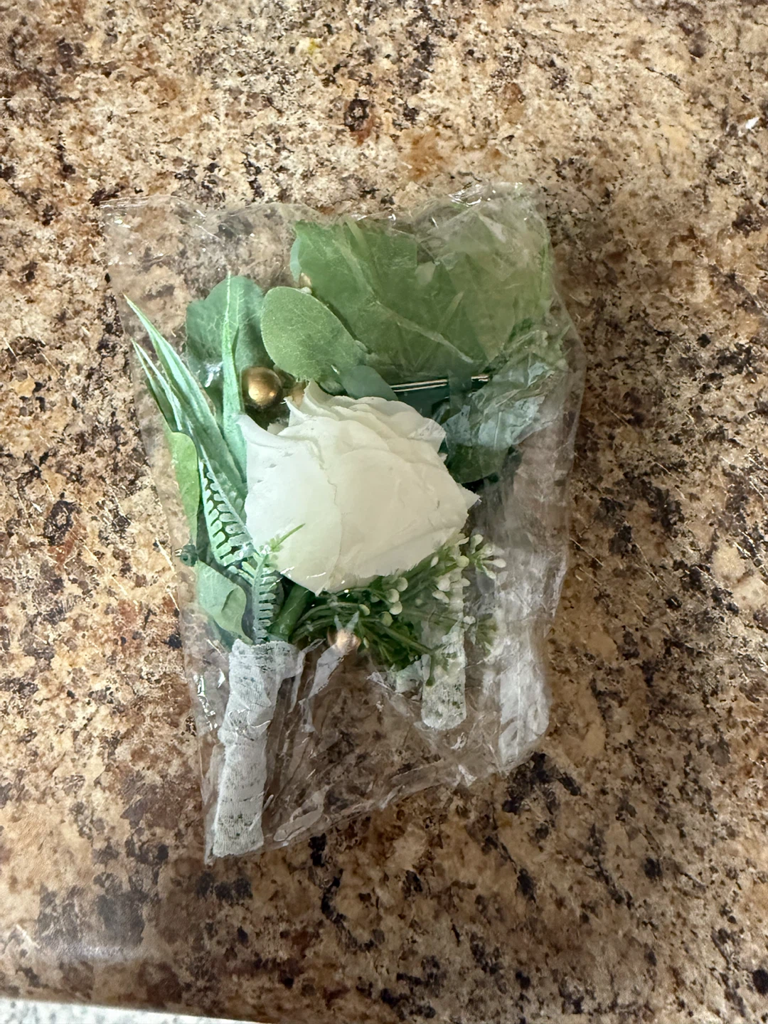 White Rose Wedding Bouquet with Boutonniere - photo 5