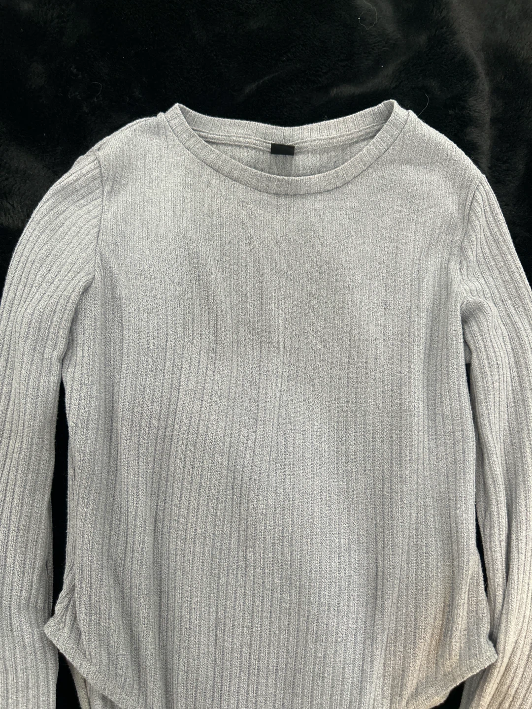 SHEIN Grey Ribbed Long Sleeve Bodysuit - photo 2