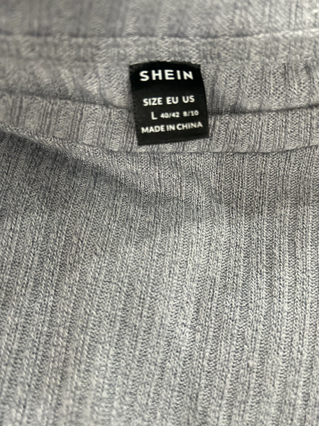 SHEIN Grey Ribbed Long Sleeve Bodysuit - photo 4