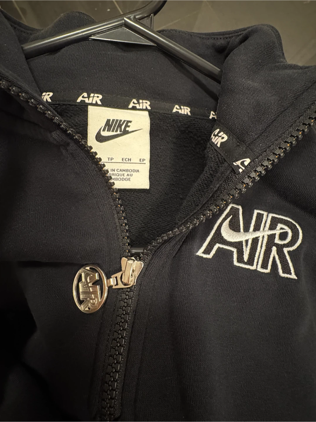 Black Nike Air Quarter Zip Cropped Sweatshirt w Trouser - photo 5