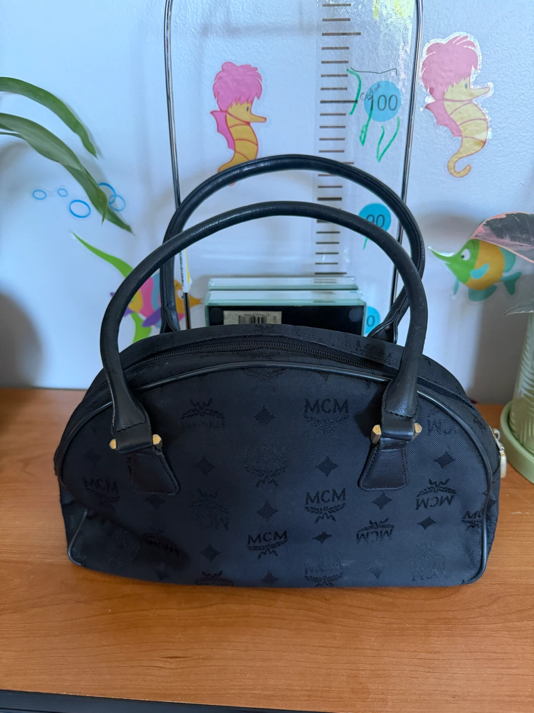 MCM Black Monogram Boston Bag - photo 2