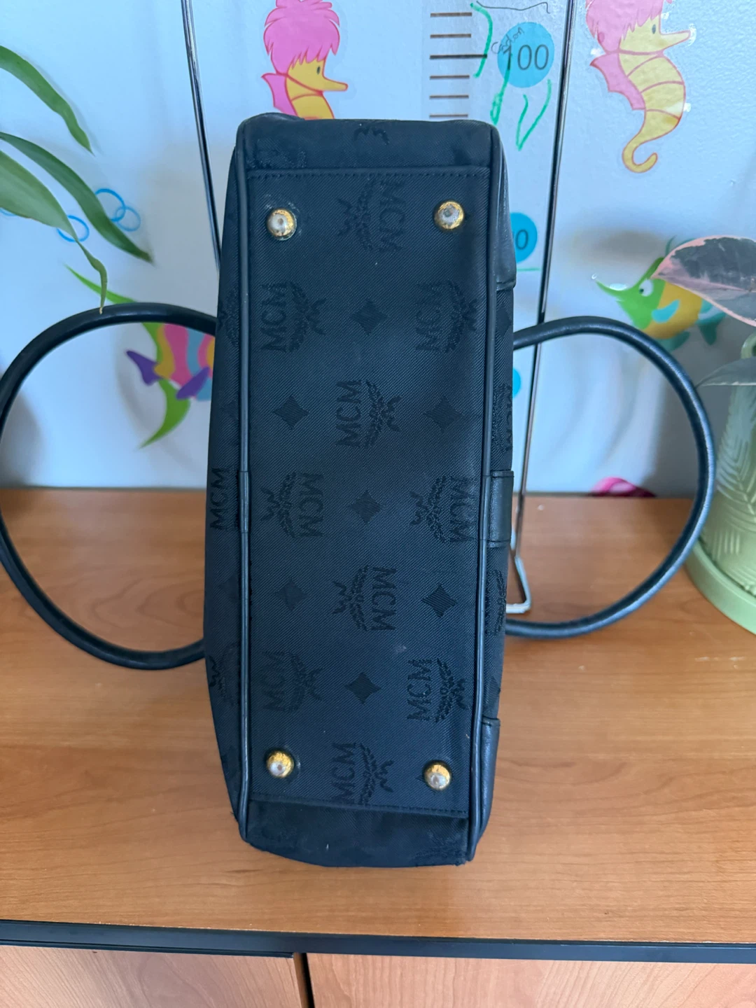 MCM Black Monogram Boston Bag - photo 3