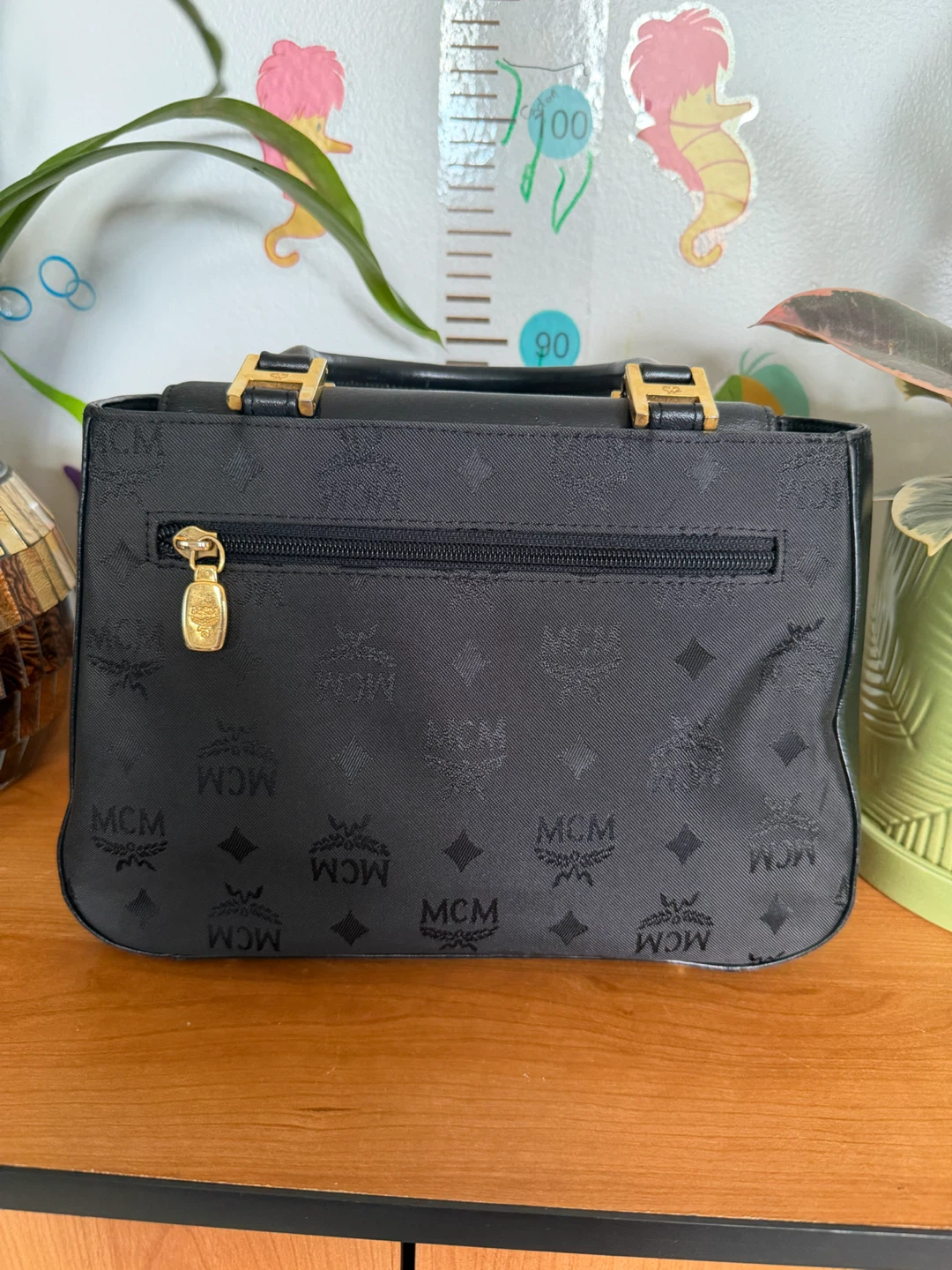 MCM Black Visetos Monogram Satchel Handbag - photo 2