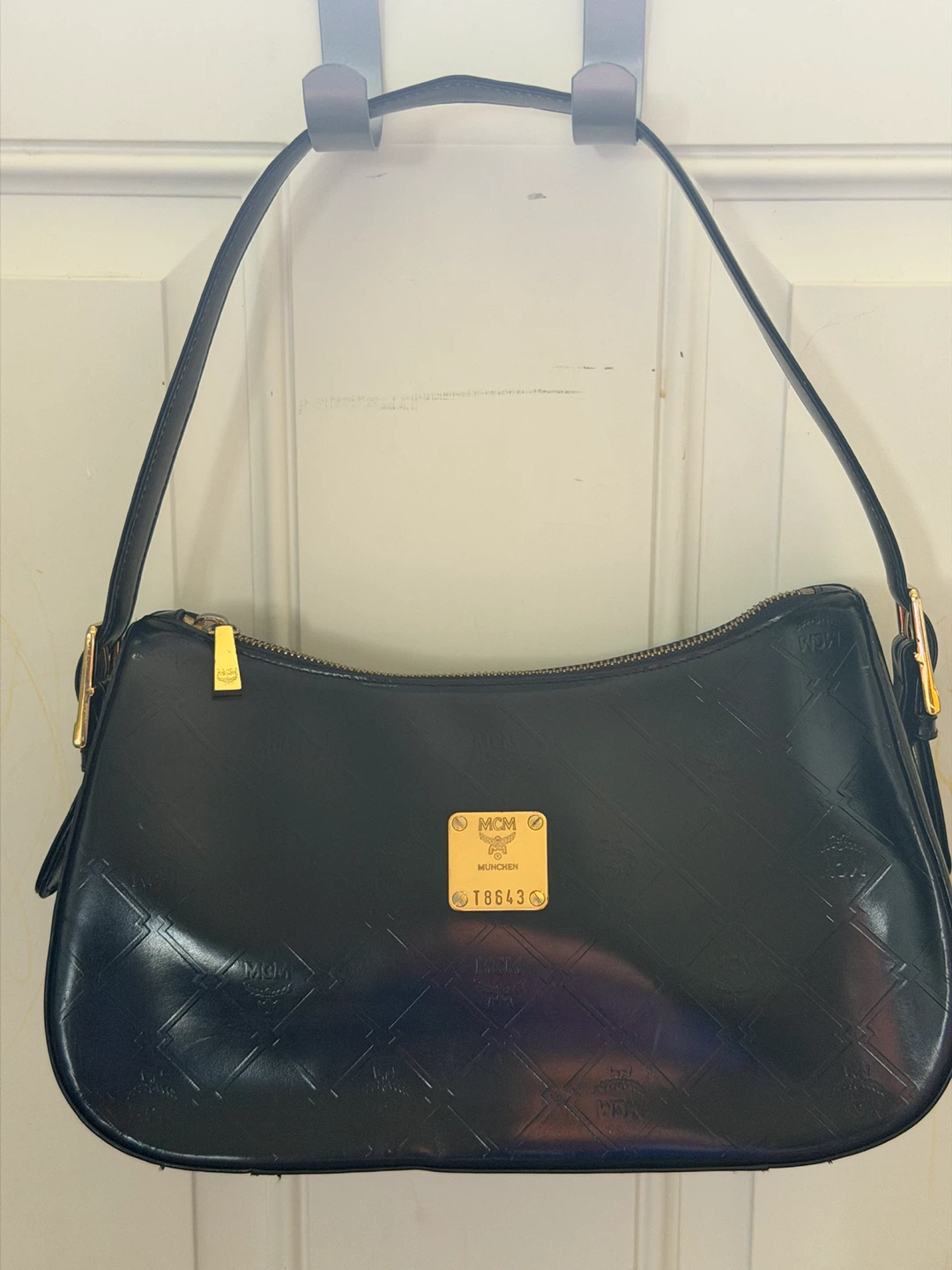 MCM Black Monogram Shoulder Bag