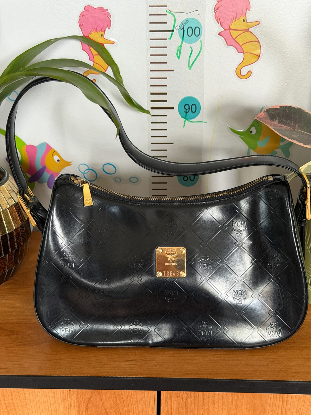 MCM Black Monogram Shoulder Bag - photo 3