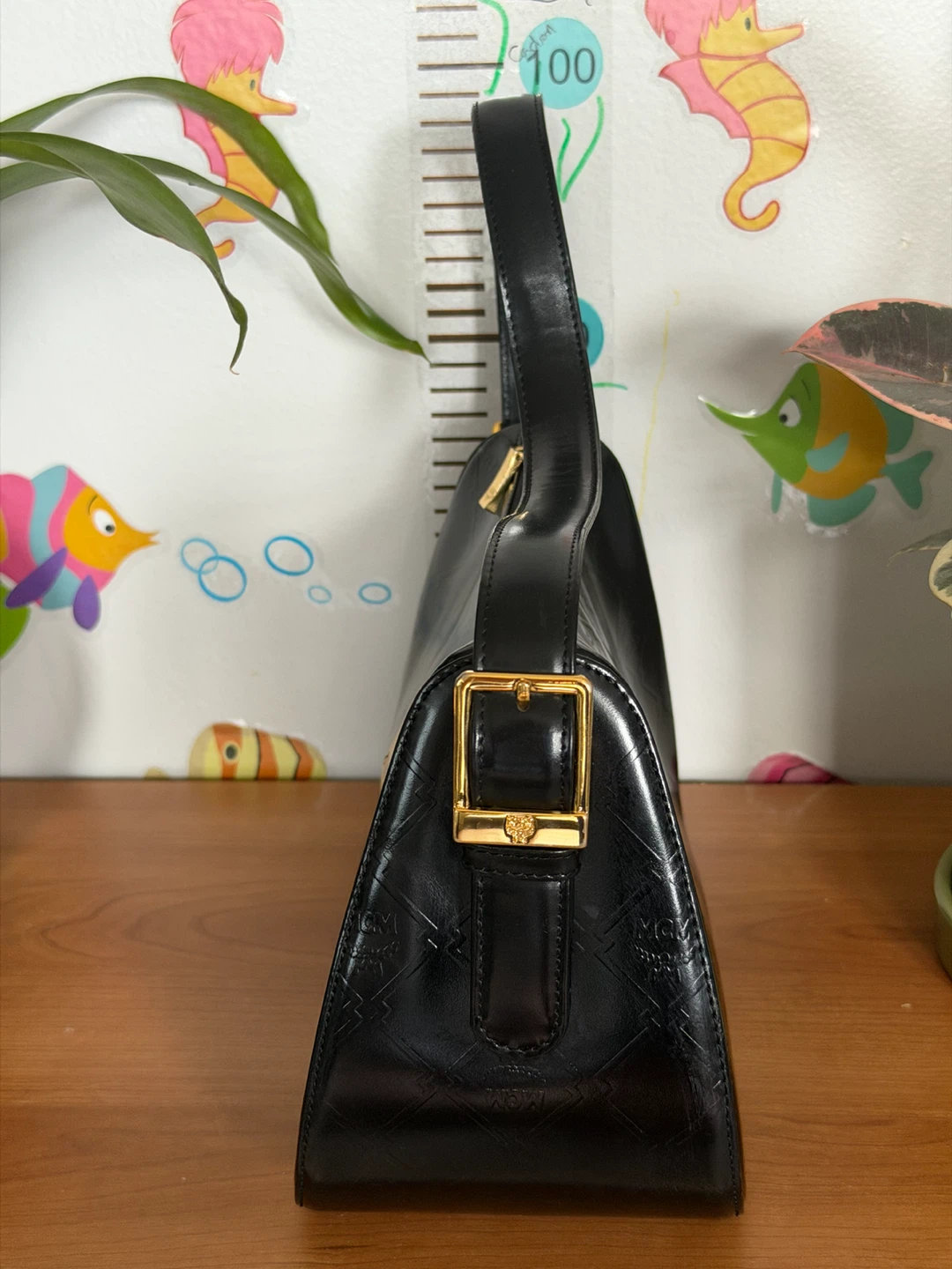 MCM Black Monogram Shoulder Bag - photo 5