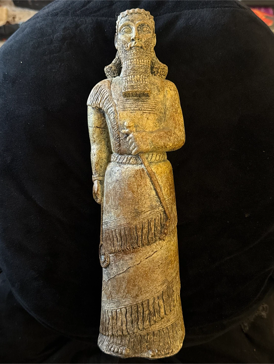 Vintage Alva Statue - Ancient Assyrian King Ashurnasirpal II⁠