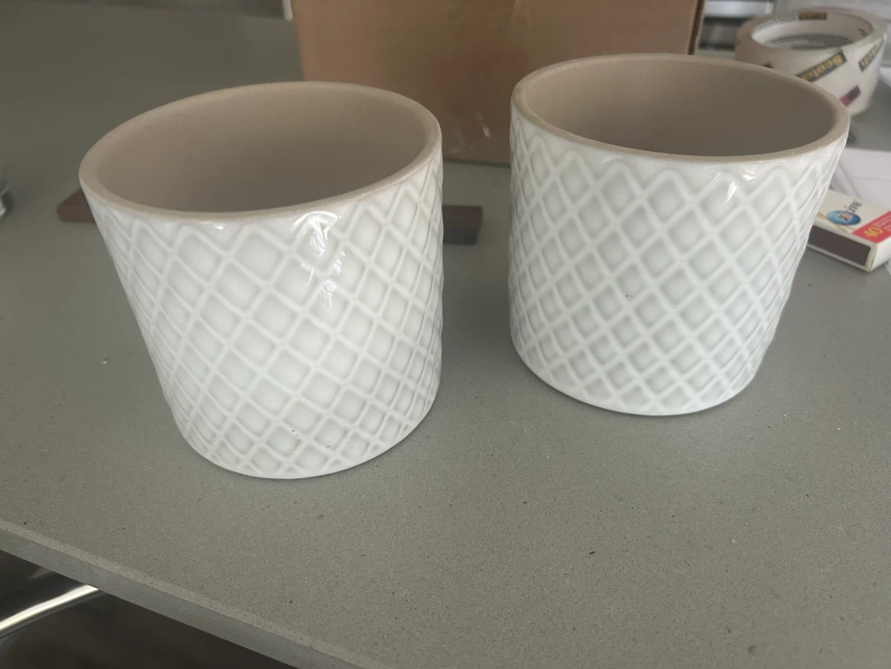 Artificial Trailing Plants in Ceramic Pots x2 - photo 2
