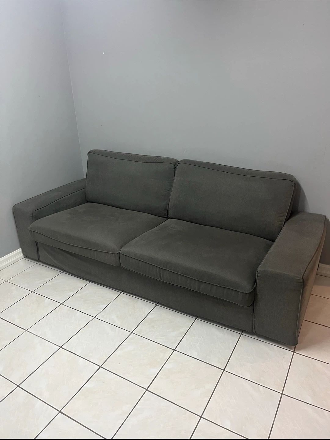 Grey IKEA couch - photo 2
